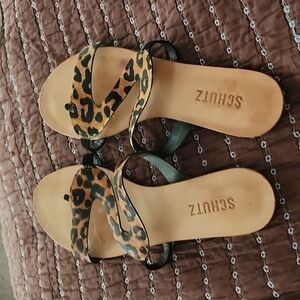Leopard Print Sandals Schutz